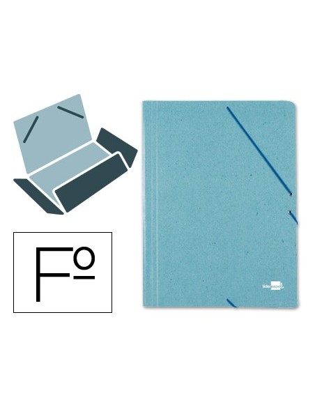 Carpeta liderpapel gomas folio 3 solapas carton...