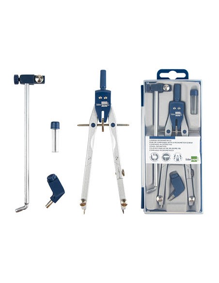 Compas liderpapel micrometrico bk-304 con adaptador y alargadera