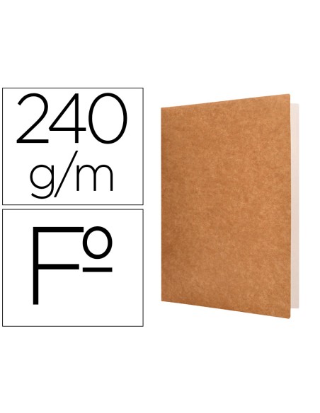 Subcarpeta liderpapel folio kraft interior blanco 240g/m2