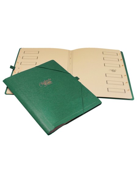Carpeta clasificador carton compacto saro folio verde -12 departamentos