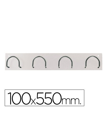 Perchero metalico 611 pared 4 colgadores color...