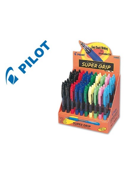 Boligrafo pilot super grip expositor de 60...