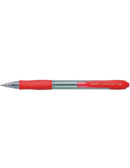Boligrafo pilot super grip rojo retractil...