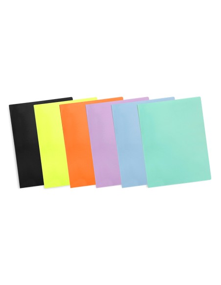 Carpeta liderpapel escaparate 37905 10 fundas polipropileno din a4 negro opaco