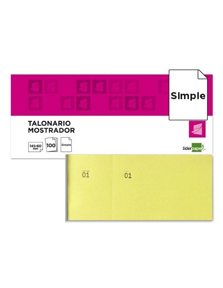 Talonario liderpapel mostrador 60x145 mm tl01...