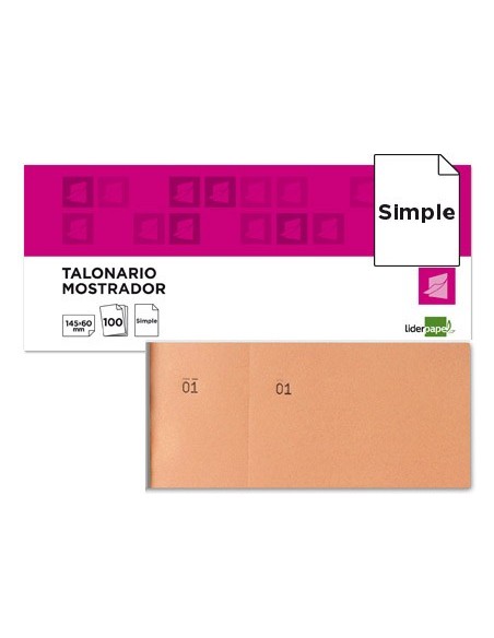 Talonario liderpapel mostrador 60x145 mm tl04...