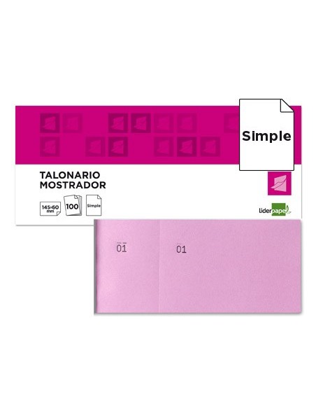 Talonario liderpapel mostrador 60x145 mm tl05...