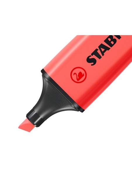 Rotulador stabilo boss fluorescente 70 rojo