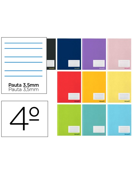 Libreta liderpapel smart a5 32 hojas 60g/m2cuadro pauta 4ª 3.5mm con margen