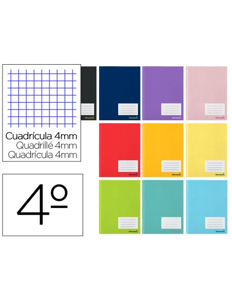Libreta liderpapel smart a5 32 hojas 60g/m2cuadro 4mm con margen
