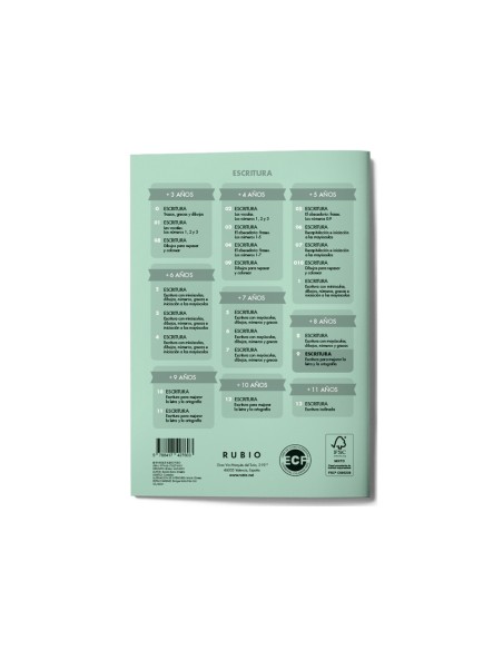 Cuaderno rubio caligrafia nº 9