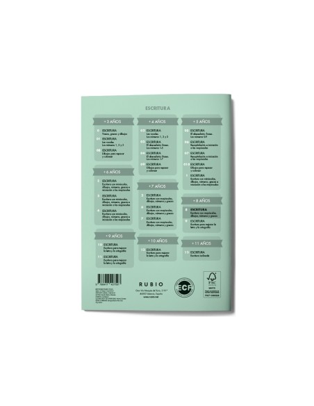 Cuaderno rubio caligrafia nº 8