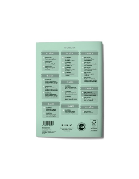 Cuaderno rubio caligrafia nº 8
