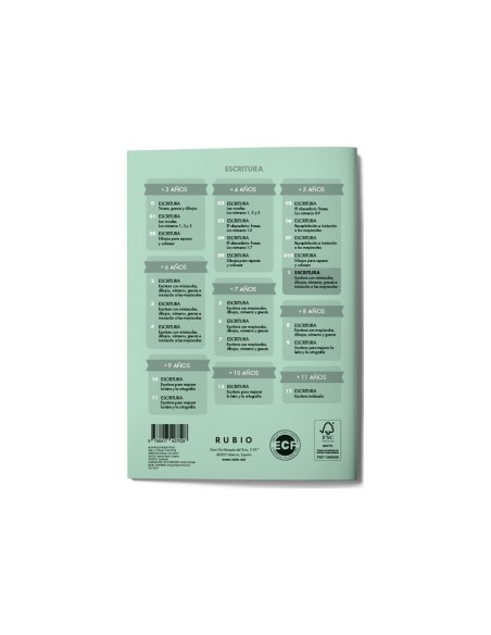 Cuaderno rubio caligrafia nº 1