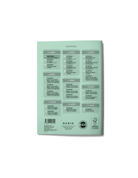 Cuaderno rubio caligrafia nº 0