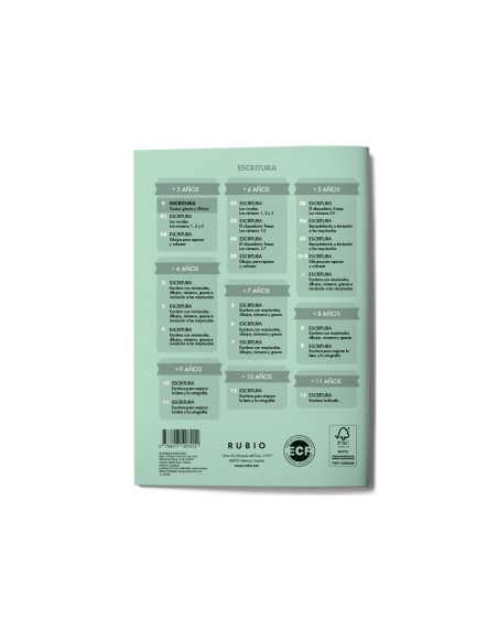Cuaderno rubio caligrafia nº 0