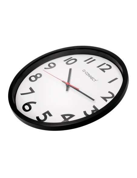 Reloj q-connect de pared plastico oficina...