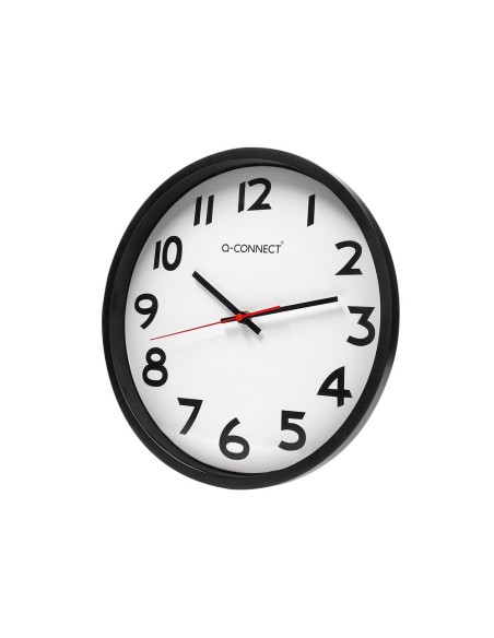 Reloj q-connect de pared plastico oficina...