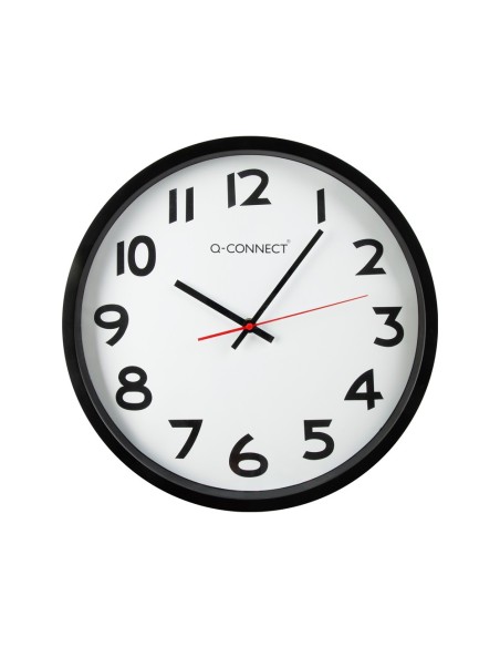 Reloj q-connect de pared plastico oficina...