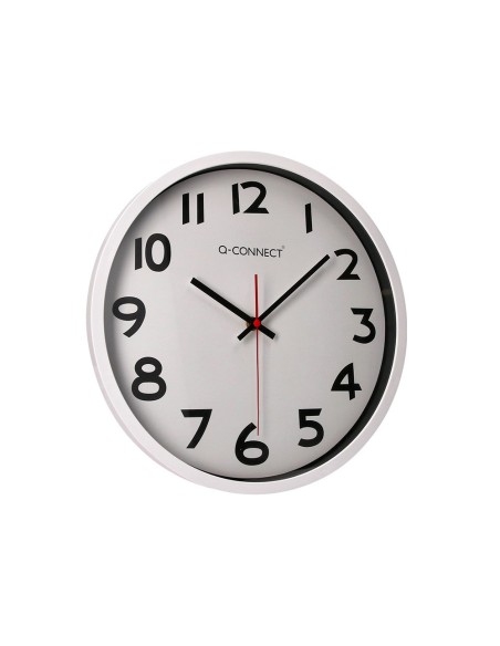 Reloj q-connect de pared plastico oficina...