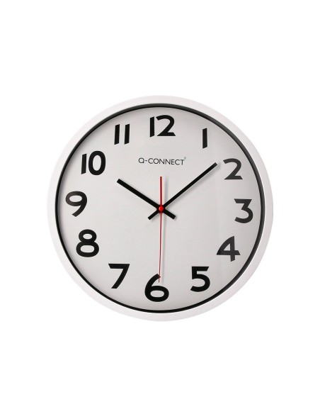 Reloj q-connect de pared plastico oficina...