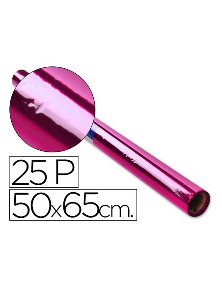 Papel celofan rollo trepado rosa 25 hojas de...
