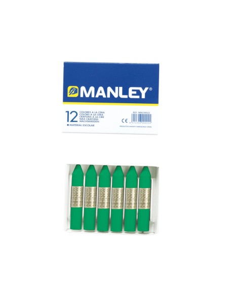 Lapices cera manley unicolor verde natural n.21...