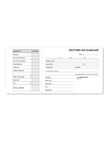 Talonario liderpapel inquilinato 3/fº original...