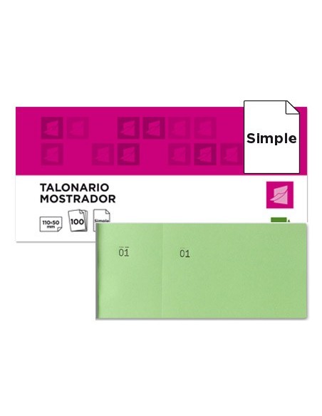 Talonario liderpapel mostrador 50x110 mm tl12...