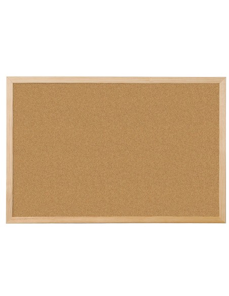 Pizarra corcho q-connect 90x60 cm marco de madera
