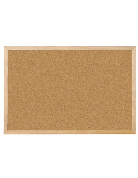 Pizarra corcho q-connect 60x40 cm marco de madera