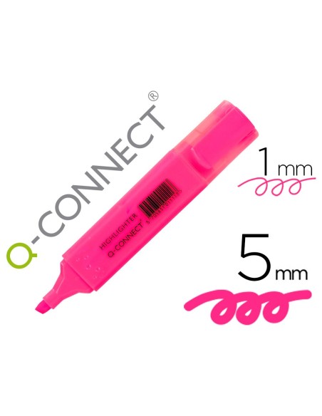 Rotulador q-connect fluorescente rosa punta...