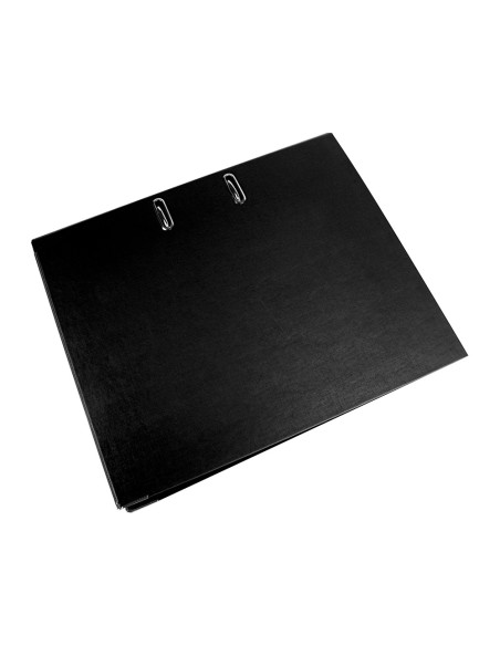 Archivador de palanca liderpapel folio documenta forrado pvc con rado lomo 75mm negro compresor metalico