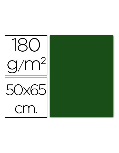Cartulina guarro verde abeto 50x65 cm 180 gr