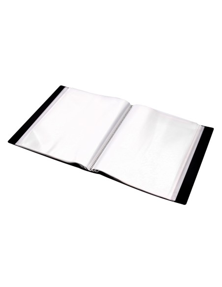 Carpeta liderpapel personaliza 37865 100 fundas polipropilenodin a4 negra con cajetin