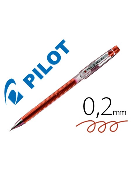 Boligrafo pilot punta aguja g-tec-c4 rojo