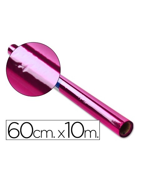 Papel celofan liderpapel rollo rosa 0,60 x 10 mt