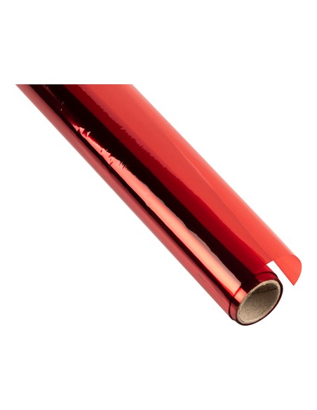 Papel celofan liderpapel rollo rojo 0,60 x 10 mt