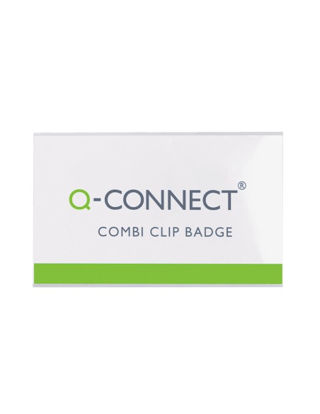 Identificador con pinza e imperdible q-connect kf01567 54x90 mm