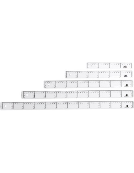 Regla liderpapel plastico cristal 30 cm