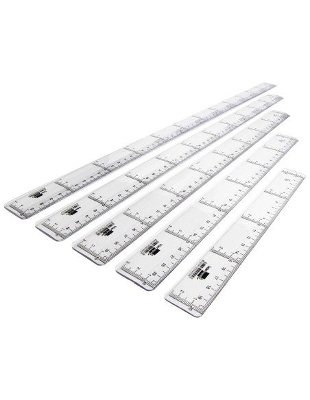 Regla liderpapel plastico cristal 20 cm