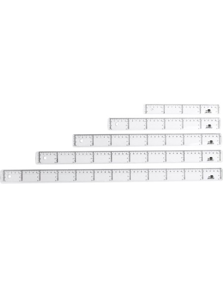 Regla liderpapel plastico cristal 20 cm