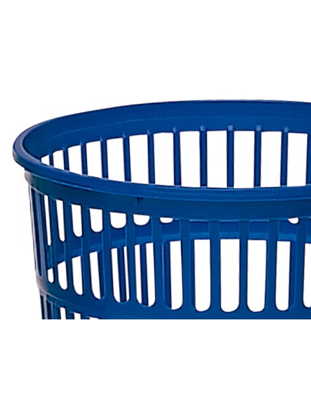 Papelera plastico q-connect 15 litros rejilla color azul 285x290 mm