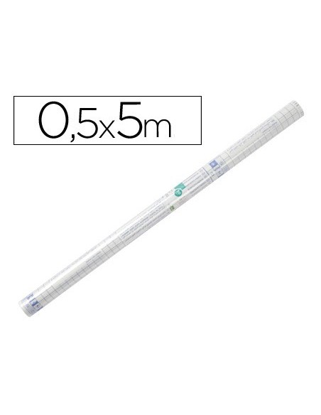 Rollo plastico adhesivo liderpapel 0.50x5 mt 50...