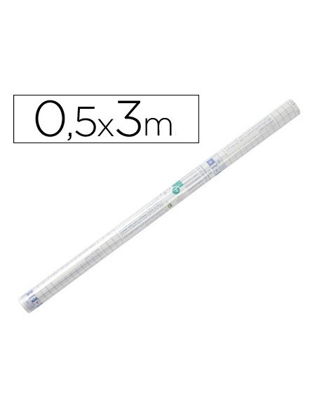 Rollo plastico adhesivo liderpapel 0.50x3 mt 50...