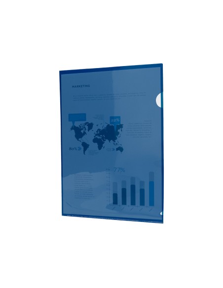 Carpeta liderpapel dossier uñero 44002 polipropileno din a4 azul 20 hojas