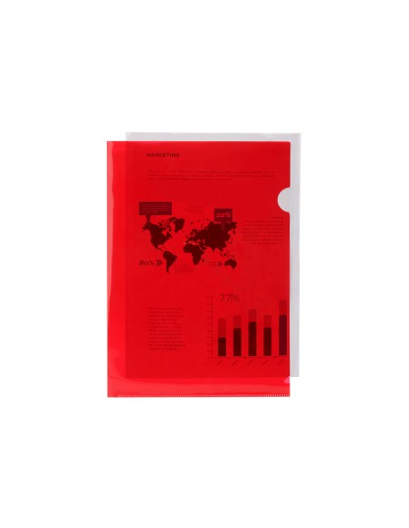 Carpeta liderpapel dossier uñero 44000 polipropileno din a4 roja 20 hojas