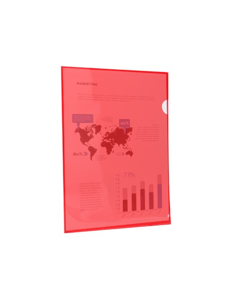 Carpeta liderpapel dossier uñero 44000 polipropileno din a4 roja 20 hojas