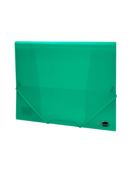 Carpeta liderpapel gomas solapas 34963 polipropileno din a4 verde translucido