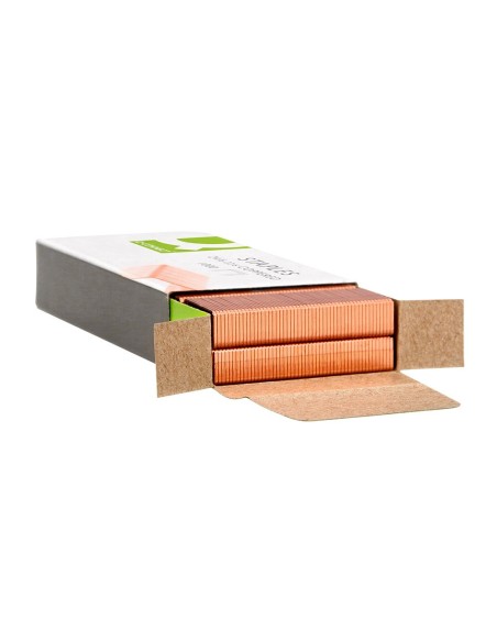 Grapas q-connect nº 22/6 24/6 cobreadas caja de...